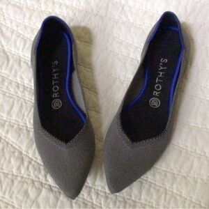 Rothy’s The Point cloud Pebble Grey Flat, 9